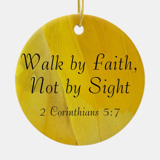 Gå med Faith, inte med sikte Ornament (Framsidan)