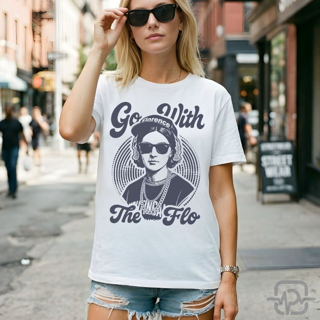 Gå Med Flo Florence Nightingale Hip Hop Retro T Shirt (Go With The Flo Florence Nightingale Hip Hop Retro T-Shirt)