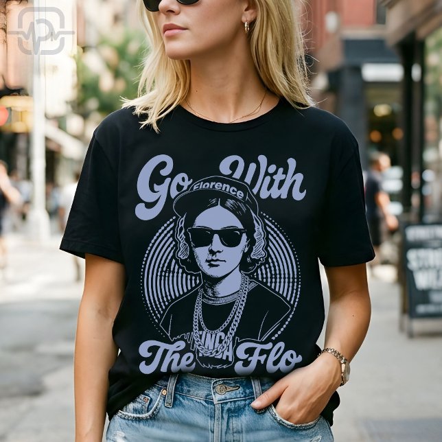 Gå Med Flo Florence Nightingale Hip Hop Retro T Shirt (Go With The Flo Florence Nightingale Hip Hop Retro T-Shirt)