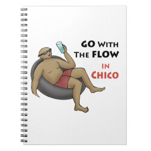 Gå med flödet i Chico Anteckningsbok Med Spiral