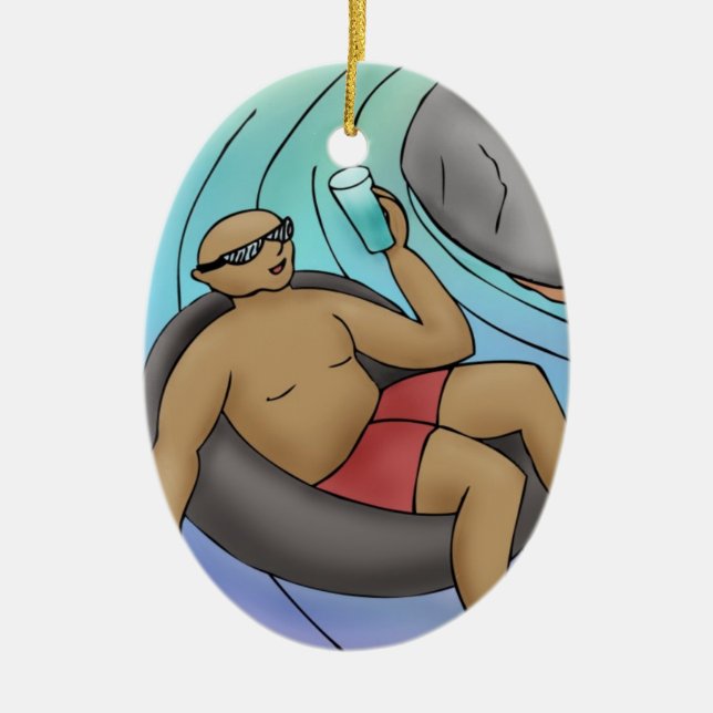 Gå med flödet med Sten Vatten blommans essens Julgransprydnad Keramik (Framsidan)