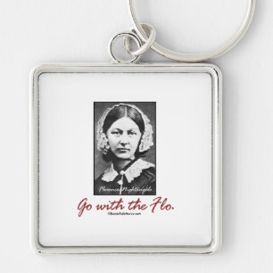 Gå med Florence Nightingale Fyrkantig Silverfärgad Nyckelring