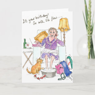 'Gå med Flow'-födelsedagskort Kort