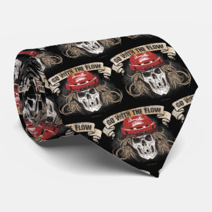 Gå med Flow (Hockey Hair) Red Neck Tie Slips