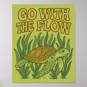 Gå med Flow Sea Turtle Poster