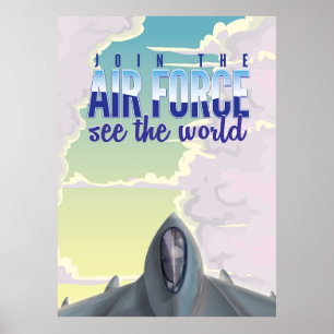 Gå med flygvapenaffischen poster