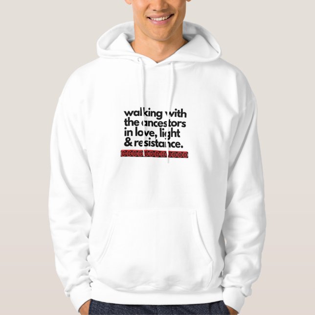 Gå med förfäderna t-shirt hoodie (Framsida)