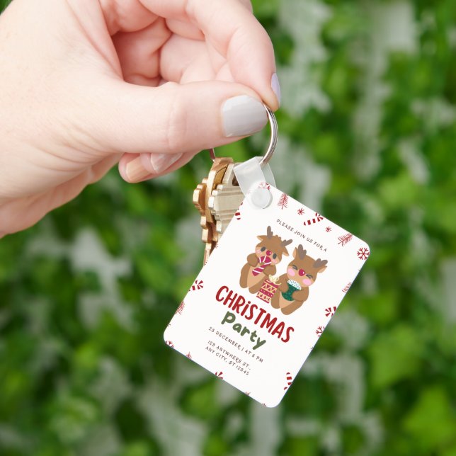 Gå med i en julfest på 8 PM-nyckelkedja Nyckelring (Hand)