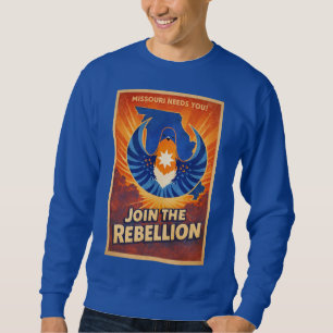 Gå med i Rebellion Missouri Rebel Star Bird Tröja Lång Ärmad Tröja