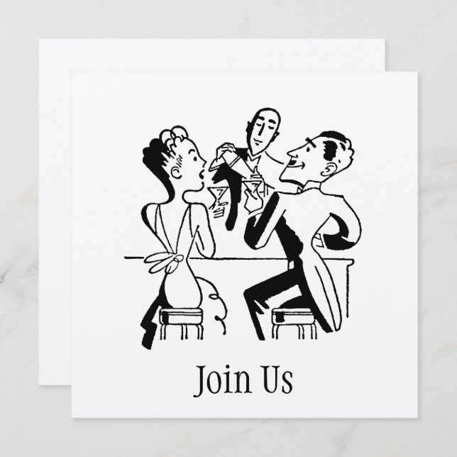 Gå med inbjudan till oss (Fram/baksida)