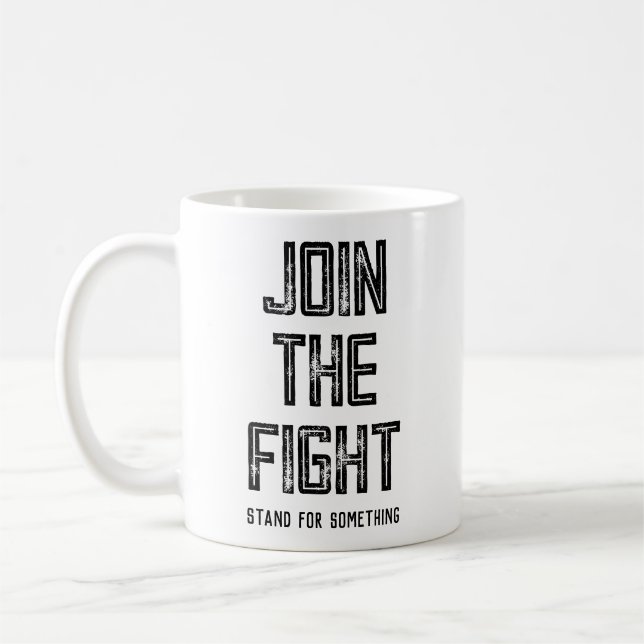 Gå med kampen kaffemugg (Vänster)