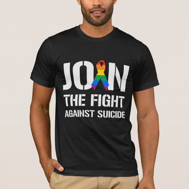 Gå med kampen mot hbt-självmord t shirt (Framsida)