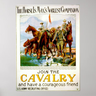Gå med kavallerit 1920 poster