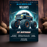 Gå med Kids Boy Cars Coola Monster Lastbil 1:a föd Inbjudningar<br><div class="desc">Upplev upphetsningen med vår "Gå med Kids Boy Cars Coola Monster Lastbil 1:a födelsedagsinbjudan!" Denna dynamiska utformning utgör ett steg mot ett högoktanskt firande med coola och monster lastbilar. Oavsett om din lilla bilentusiast är eller om du planerar ett party som är temat för lastbil, lovar inbjudan en dag fylld...</div>