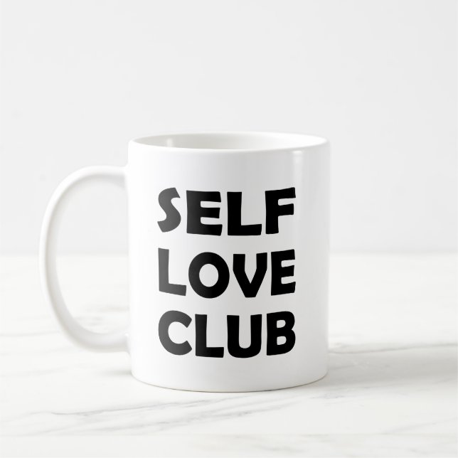 Gå med Klubben Self Kärlek | Förmedling och vård Kaffemugg (Vänster)