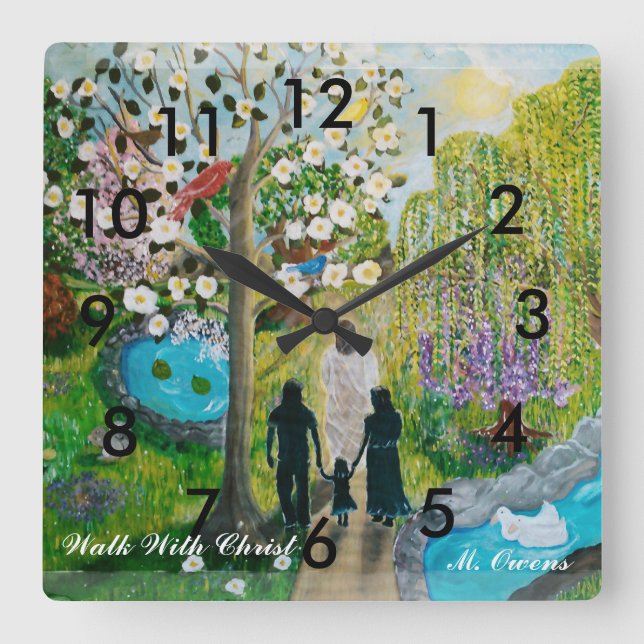 Gå med Kristus klocka med siffror (Framsida)