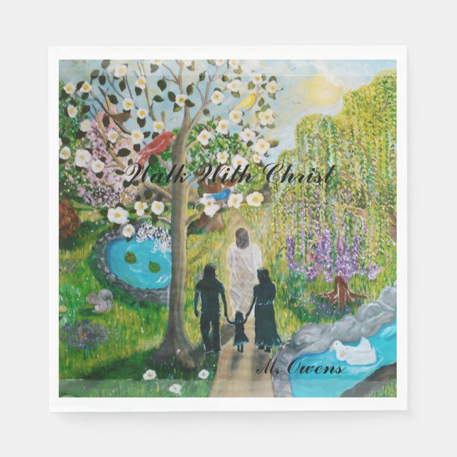 Gå med Kristus Napkins Pappersservett (Framsidan)