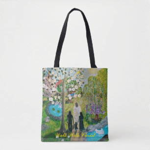 "Gå med Kristus" Tote Bag Tygkasse