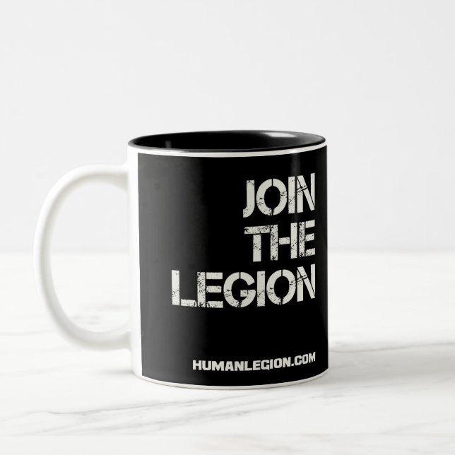 Gå med legionmuggen (springeren) Två-Tonad mugg (Vänster)