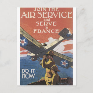 "Gå med luften som är tjänste-" circa 1917 Vykort