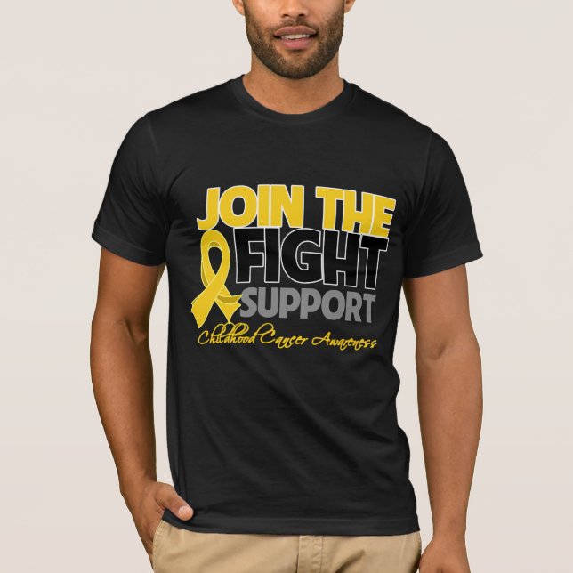 Gå med medvetenheten om kampen mot cancer bland ba t-shirt (Framsida)