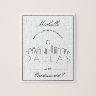 Gå med mig i Dallas Bridesmaid Request Jigszawa Pussel