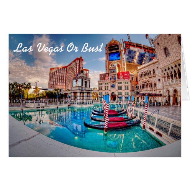 Gå med mig i den Las Vegas inbjudan Hälsningskort (Framsidan Horizontal)