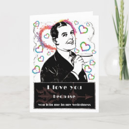 Gå med mig i mitt Valentines day-kort Helgkort
