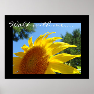 Gå med mig... konsttryck Solros Blommig Trädgård Poster