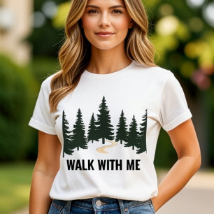 Gå Med Mig Tallskog Träd Natur T Shirt