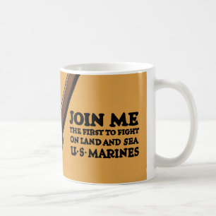 Gå med mig ~-US-flottor Kaffemugg