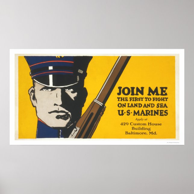 Gå med mig - USA:s marinsoldater Poster (Framsidan)