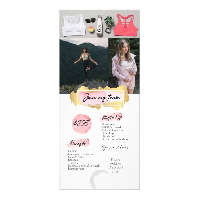 Gå med mitt Zyia-gruppkort Reklamkort (Framsidan)