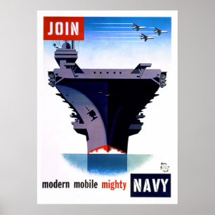 Gå med Modern Mobile Mighty Navy - Gå med flottan Poster