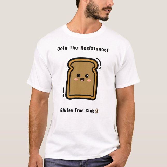 Gå med motståndet: Klubben Glutenfri T Shirt (Framsida)