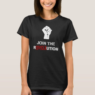 Gå med motståndet - svart kvinna T-tröja Tee Shirt