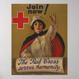 Gå med nu! Röda Kor tjänar mänskligheten Poster