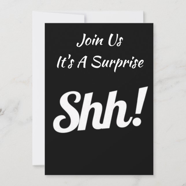 GÅ MED OSS ***DET ÄR EN ÖVERPRISE** PARTSINBJUDAN JULKORT (Framsida)