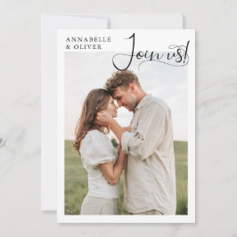 Gå med oss | Elegant Photo Bröllop Inbjudningar