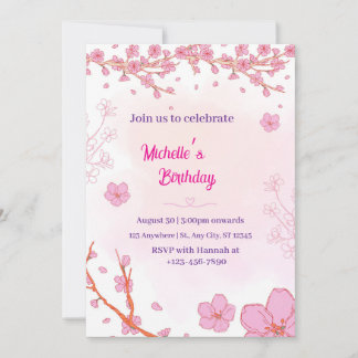 Gå med oss fira Michelles födelsedag Inbjudningar