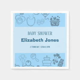 Gå med oss fira vår lilla prins på vägen pappersservett