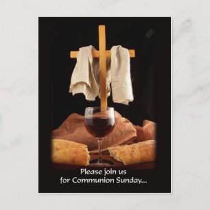 "Gå med oss för Communion Söndag"-vykort Vykort