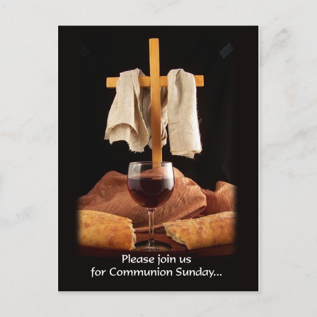 "Gå med oss för Communion Söndag"-vykort Vykort (Framsida)