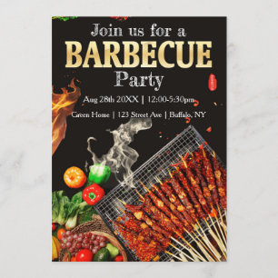 Gå med oss för en barbecue Party Inbjudningar