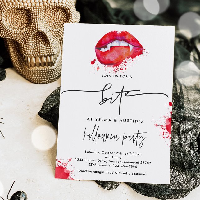Gå med oss för en Bita Halloween Vampyre Soiree Pa Inbjudningar (Skapare uppladdad)