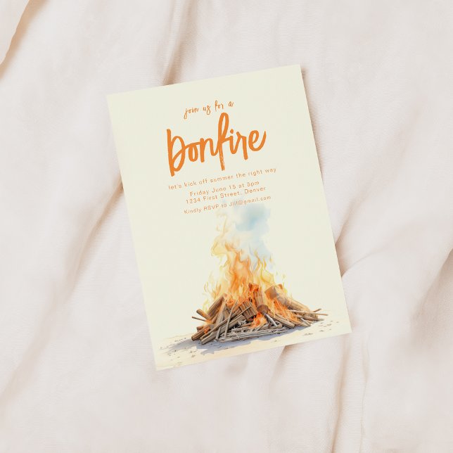 Gå med oss för en Bonfire Beach Party Inbjudan (Skapare uppladdad)