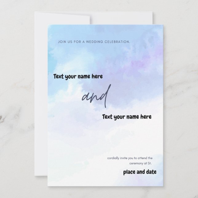 Gå med oss för en bröllop-firande inbjudningar (Framsida)