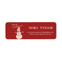 "Gå med oss för en Holly Jolly-jul Party!" Returadress Etikett