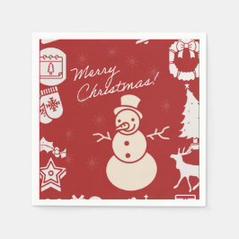 "Gå med oss för en Holly Jul Party!" Pappersservett