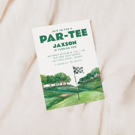 Gå med oss för en Par-Tee Golf Födelsedagsfest Inb Inbjudningar